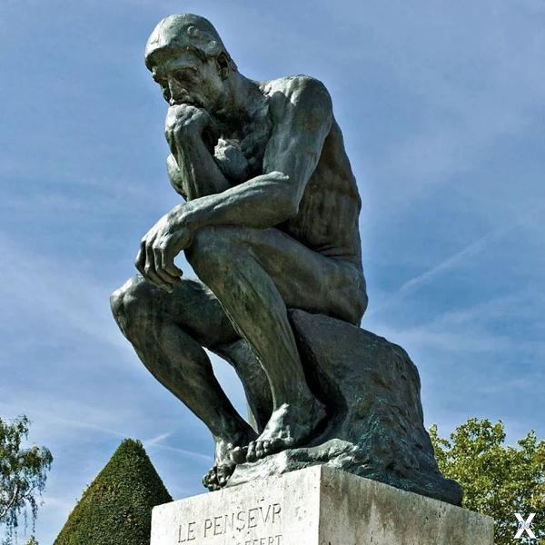 «Мыслитель» Родена, на изображение ко...