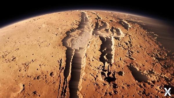 Гигантская "царапина" на Марсе