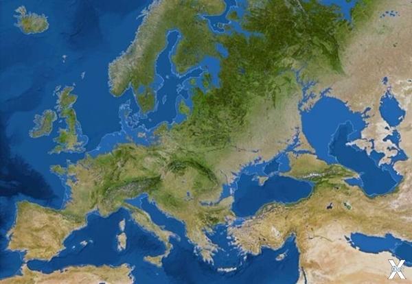 Европа после потопа: белой линией обо...