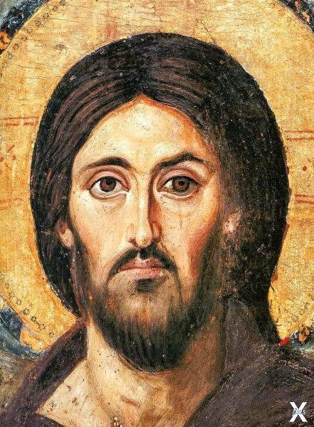 «Христос Пантократор», икона VI в. н.э.