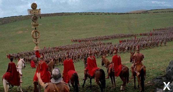 Римская армия перед боем. Кадр из фил...