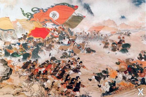 Изображение сражения династии Цинь
