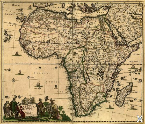 Карта 1688 года. На месте Сахары - го...
