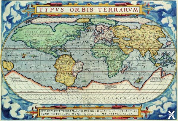 На этой карте 1575 года вообще пустын...