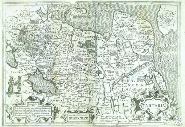 Карта Тартарии XVII века (ниже ее уве...