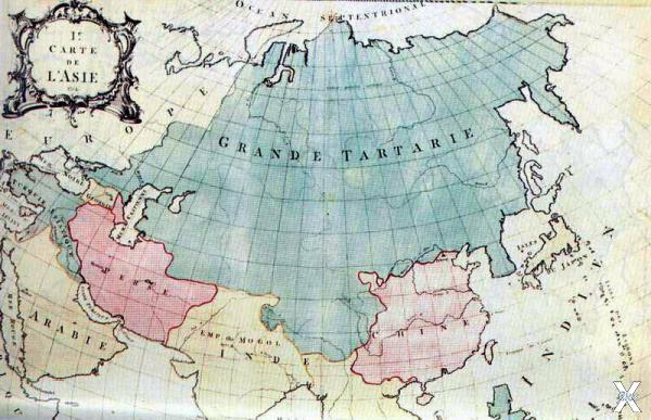 Одна из карт Тартарии в масштабе Евразии