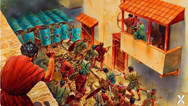 Мятежники и римляне на улицах Иерусал...