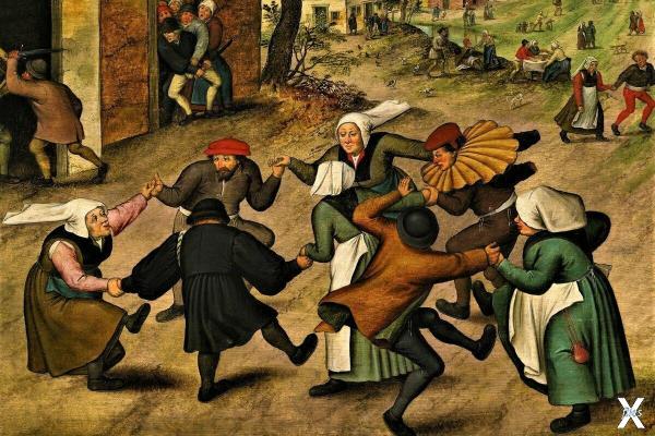 «Танцующие крестьяне», картина П. Бре...
