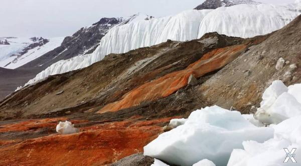 Знаменитый "кровавый" водопад Антарктиды