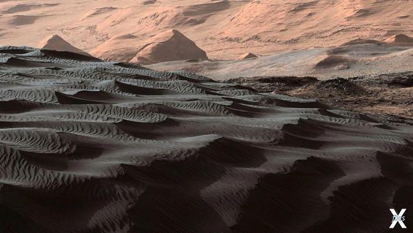 Черные дюны на Марсе