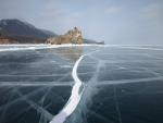 Странные звуки трескающегося льда на Байкале