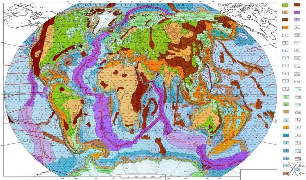Карта тектонических разломов земной коры