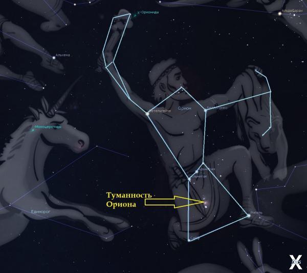Как выглядит созвездие Ориона и где н...