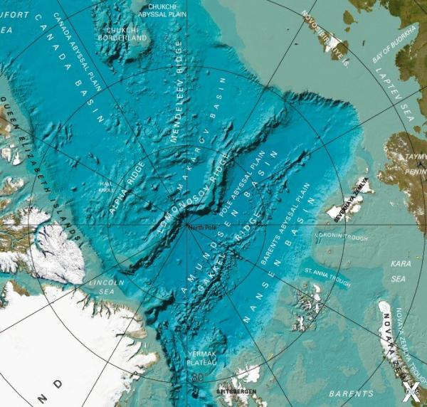 Рельеф дна Арктики