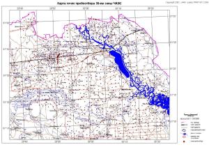 Карта точек пробоотбора 30-км зоны ЧАЭС 
